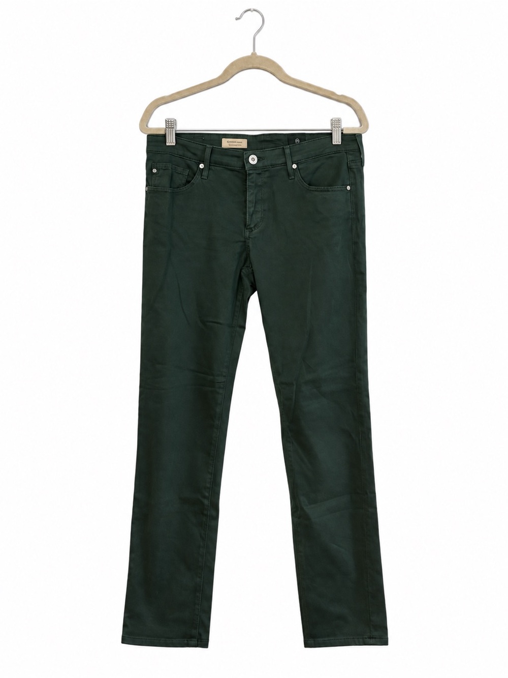 AG Stevie Low Rise Slim Straight Ankle Pants Hunter Green Size 31